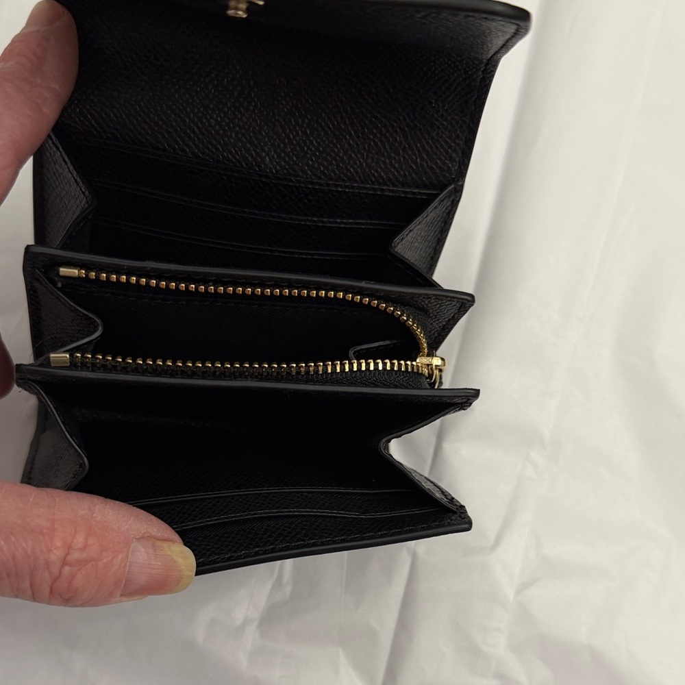 Coach Textured Black Leather Wallet - Picture 4 of 5